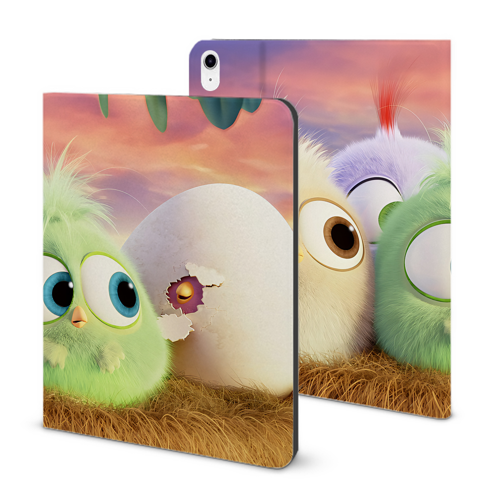 （画像用） Angry Birds アングリーバード IPad ケース ブック型 PUレザー TPU 耐衝撃 軽量 薄型 ペン収納なし 全面保護 IPad 各モデル対応